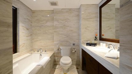 Phòng vệ sinh với thiết kế sang trọng