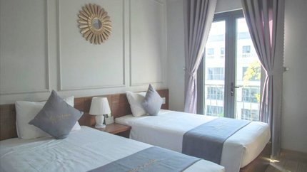 Tông màu xám trắng hiện đại