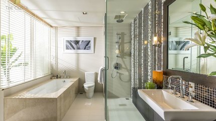 Phòng tắm tinh tế, nhẹ nhàng