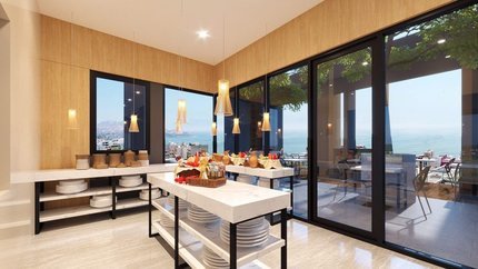 Quầy buffet phục vụ khách lưu trú