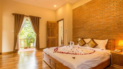 Phòng Double Garden View tại The Garden House 3 sao