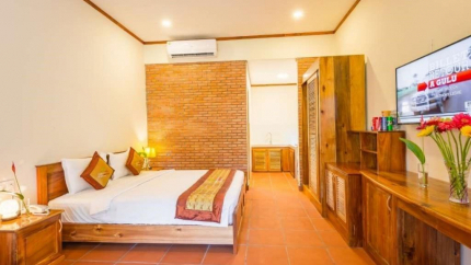 Phòng Twin Garden View tại The Garden House Phú Quốc 3 sao