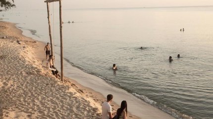 Bãi biển riêng của resort