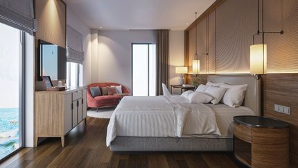 Phòng hạng Suite Gia đình nhìn ra biển.