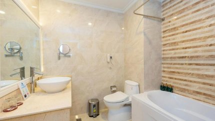 Nhà tắm được thiết kế với những trang bị hiện đại nhất