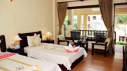 Gian phòng rất thoáng nhờ hành lang rộng