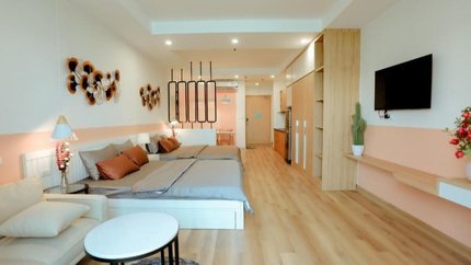 Phòng với thiết kế hiện đại và đầy đủ tiện nghi