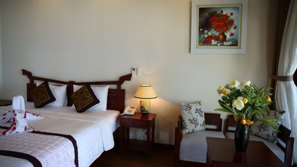 Phòng được bày trí lãng mạn bắt mắt