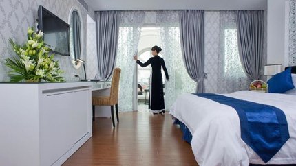 Căn phòng được thiết kế rộng rãi