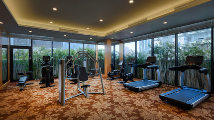 Phòng gym với trang thiết bị hiện đại