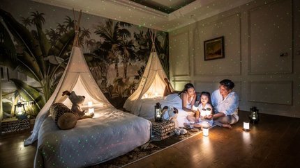 Không gian phòng tựa như vườn cổ tích
