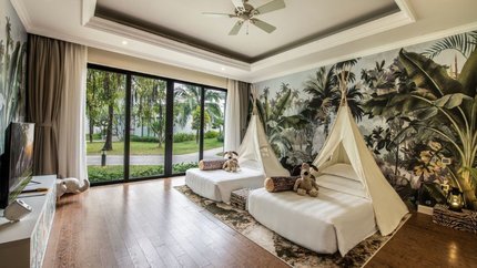 Phòng được trang trí bắt mắt