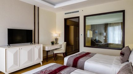 Thiết kế hiện đại với đầy đủ tiện nghi của phòng Deluxe