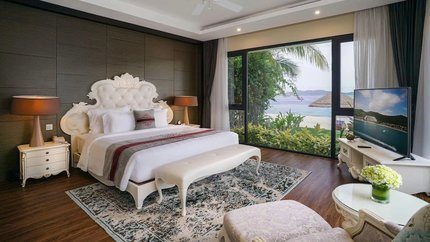 Phòng ngủ rộng rãi view trực diện biển