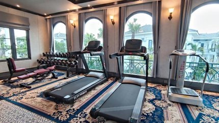 Phòng gym tại khu nghỉ