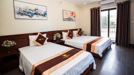 Căn phòng rộng rãi, giường ngủ thoải mái dễ chịu