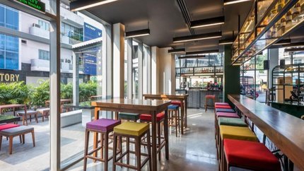 Không gian quán thoáng đãng