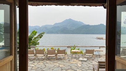 Không gian quán cafe tại homestay