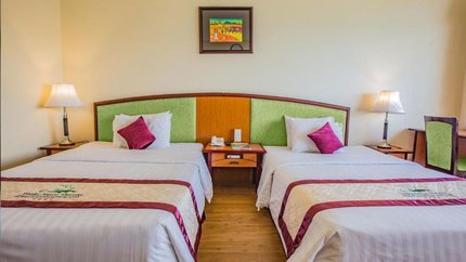 Giường ngủ rất rộng và êm