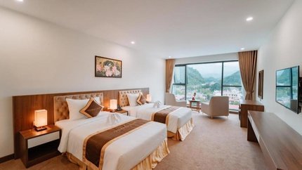 Phòng Deluxe Twin khách sạn Yen Bien Luxury