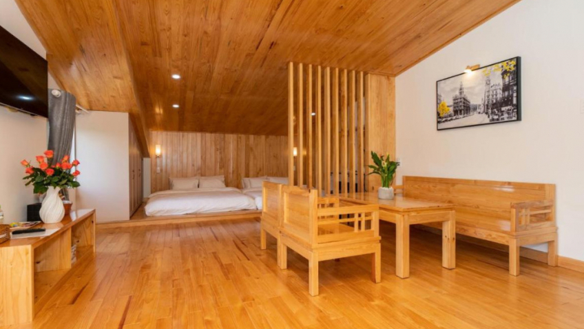 Phòng Wooden Penthouse Tại N'Queen Villa Đà Lạt