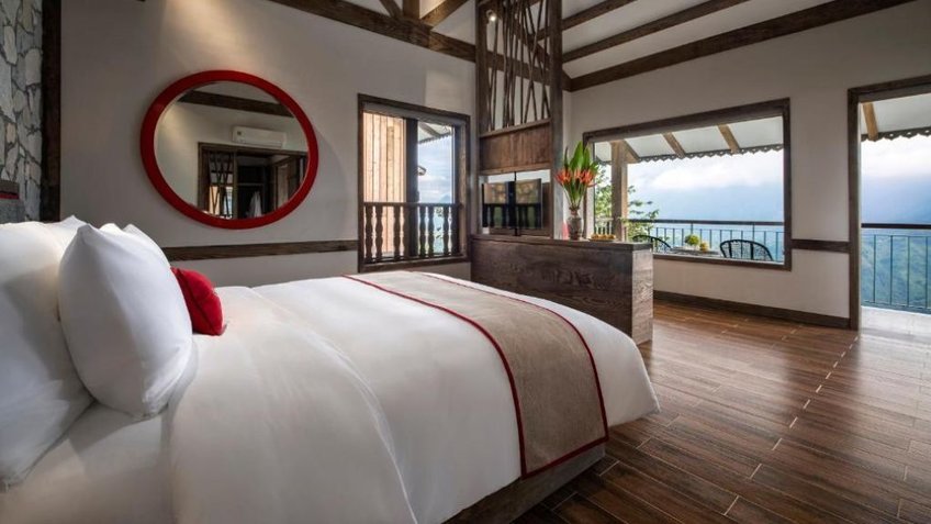 Phòng Panorama Mountain View của khu nghỉ dưỡng 4* Cát Cát Hills Resort & Spa Sapa