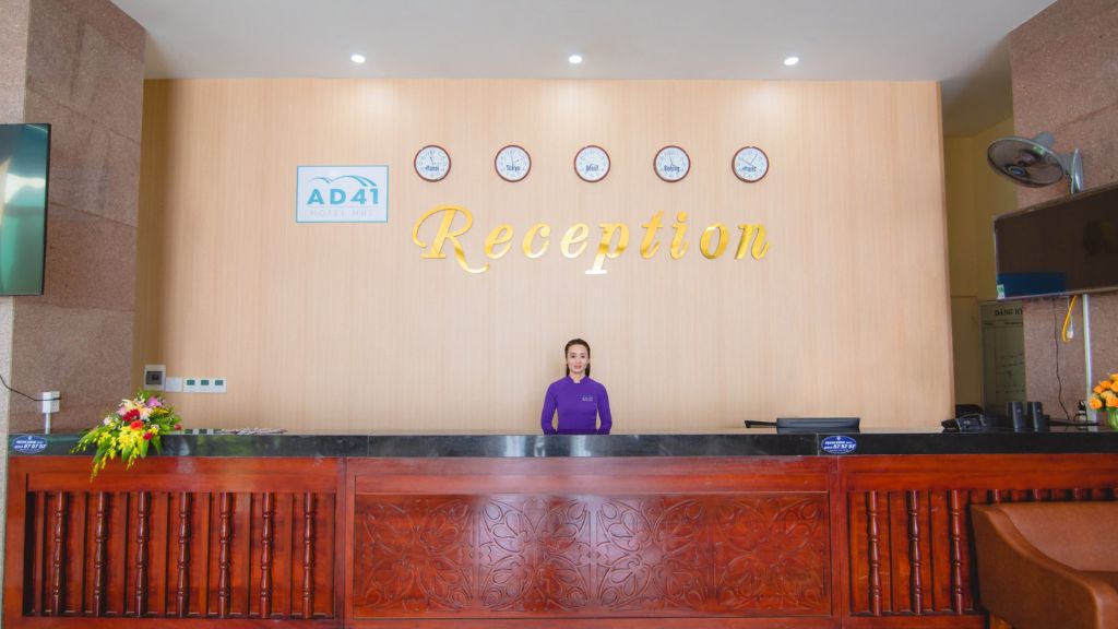 Quầy lễ tân tại AD41 Huế Hotel