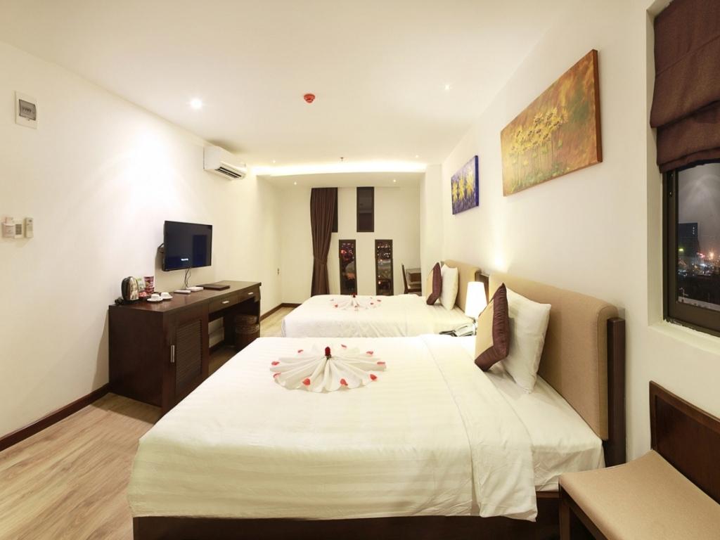 Phòng Deluxe Double/Twin tại Hoàng Đại 2 Hotel 3 sao