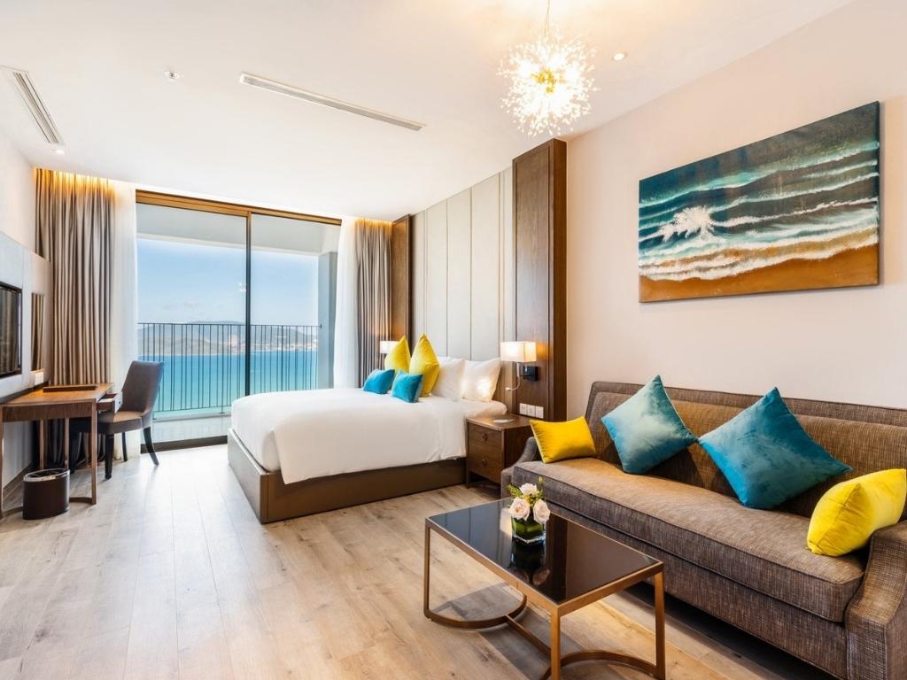 Phòng Deluxe Studio with Partial Sea View Tại Holi Panorama Hotel Nha Trang