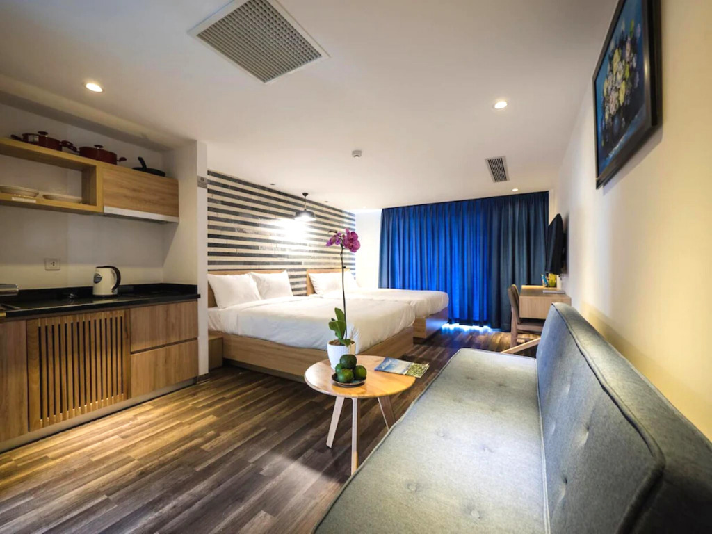 Phòng Family Studio Apartment Tại John Boutique Villa Đà Nẵng 3 Sao