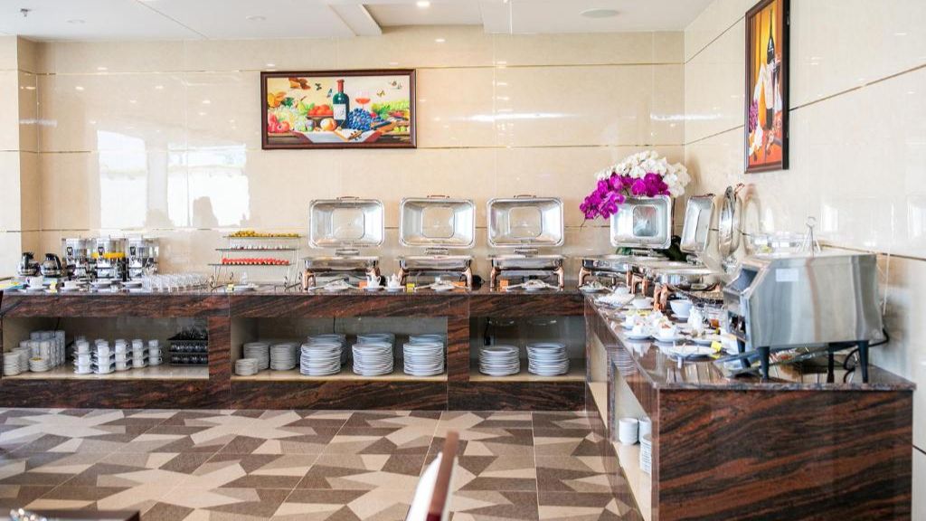 Quầy phục vụ buffet sáng cho khách