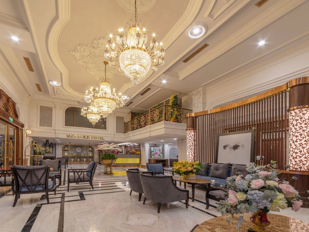 Sảnh chờ tại Hotel Marigold 4*