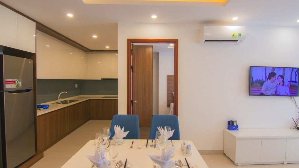 Không gian quầy mini bar trong phòng