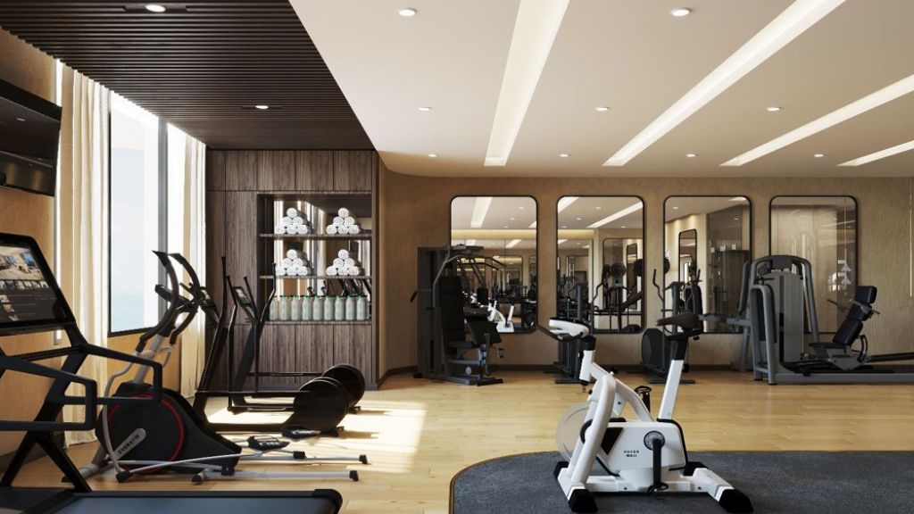 Phòng tập gym đầy đủ máy tập