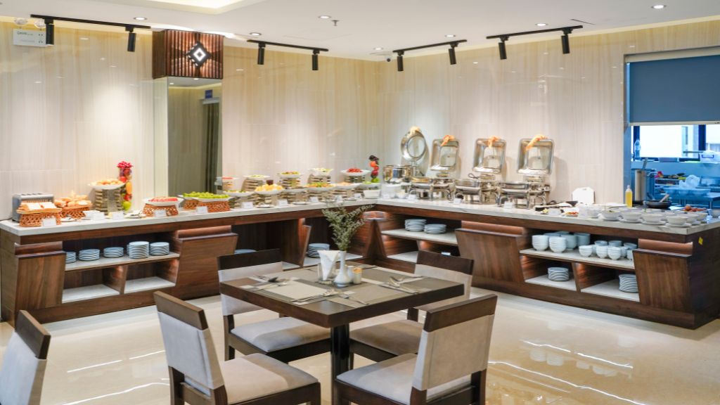 Quầy buffet đa dạng món