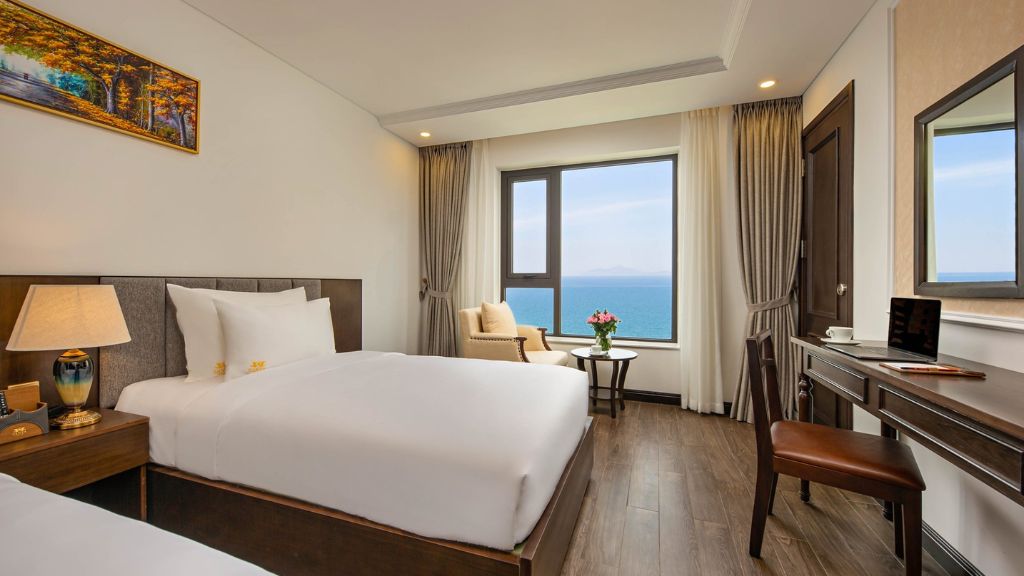 Phòng Santa Twin/Double Ocean View khách sạn Santa Luxury