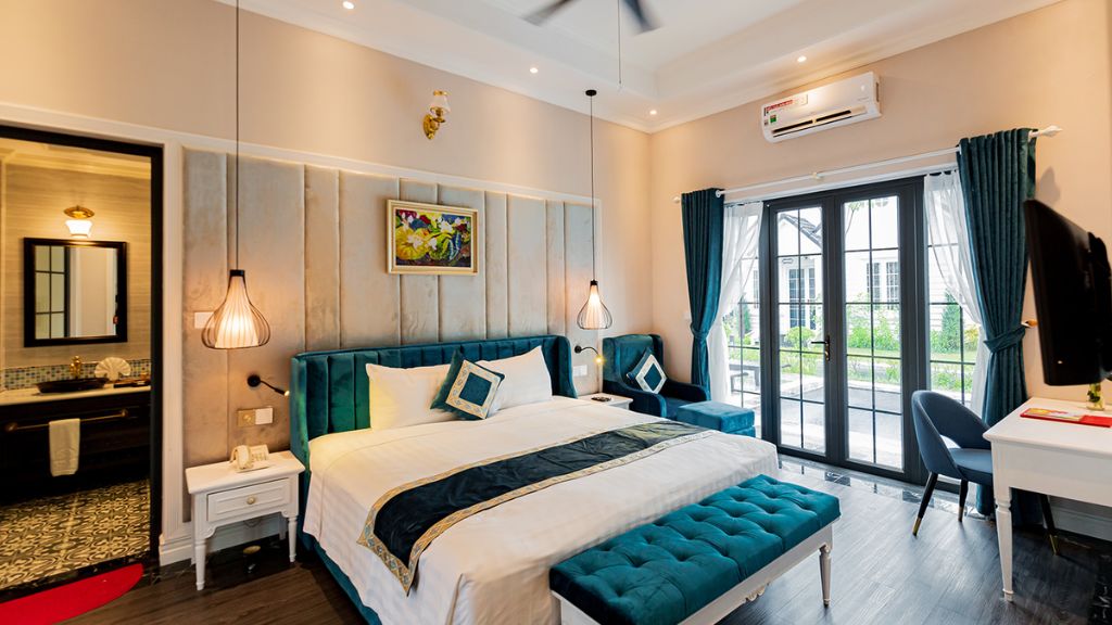 Không gian phòng ngủ tại Vườn Vua Villas Phú Thọ