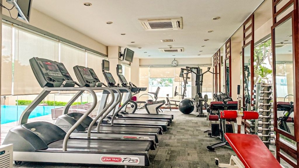 Phòng gym đầy đủ tiện nghi