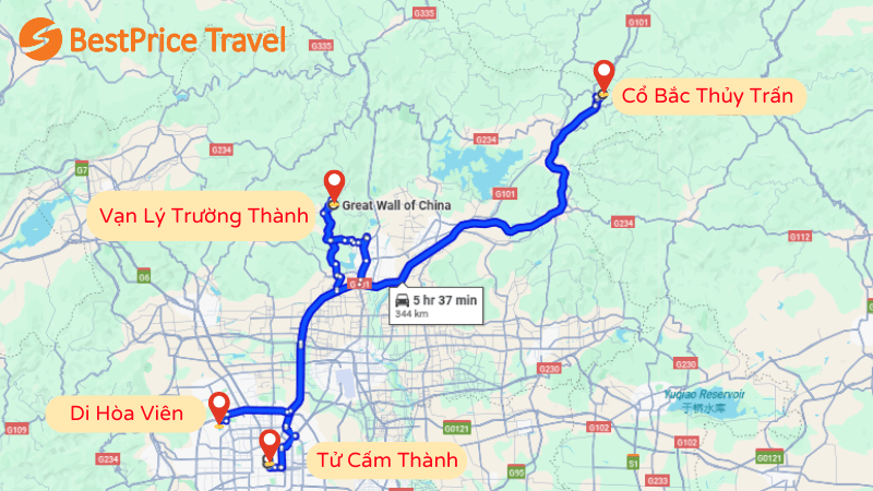 Bản đồ du lịch Bắc Kinh