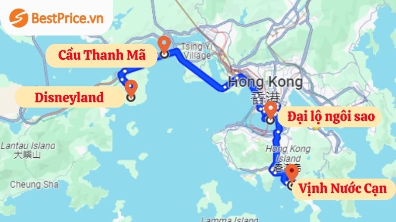 Bản đồ du lịch Hồng Kông