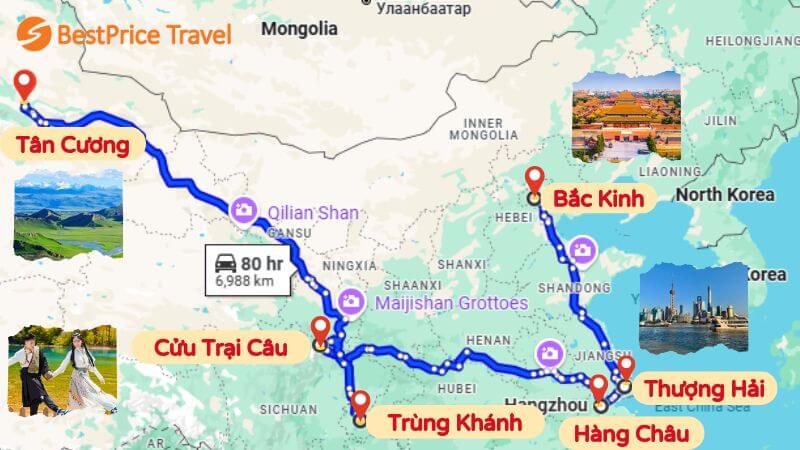 Bản đồ du lịch Trung Quốc