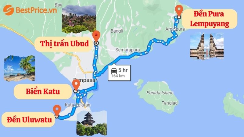 Bản đồ du lịch Bali