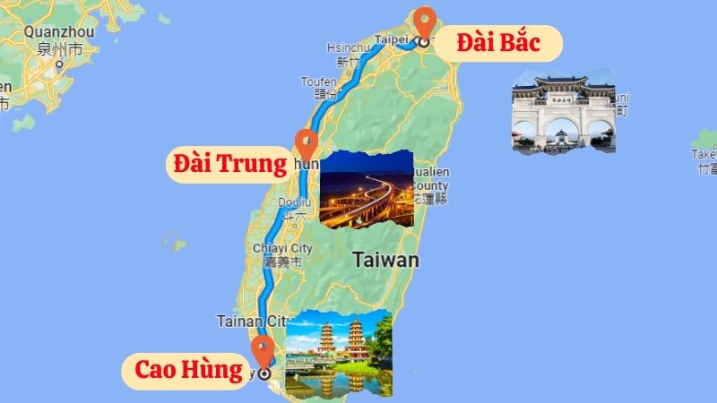 Bản đồ du lịch Đài Loan
