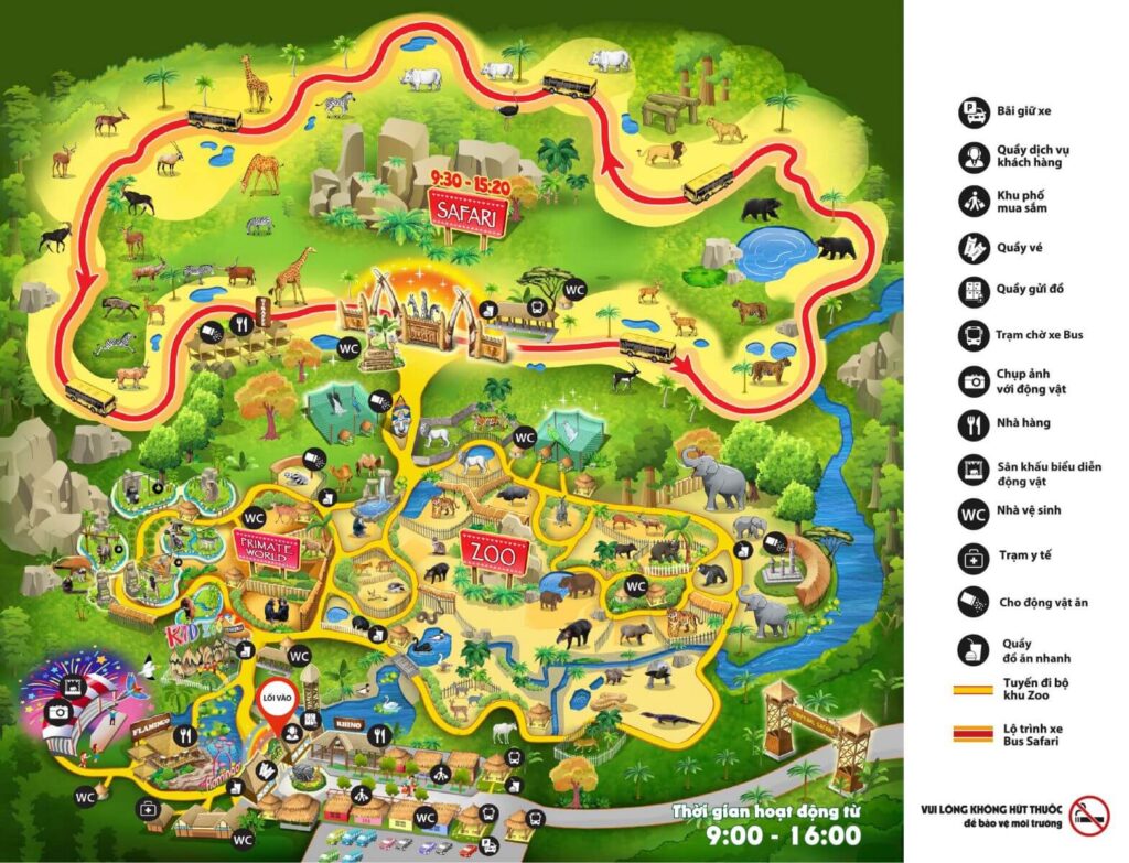Bản đồ Vinpearl Safari Phú Quốc 