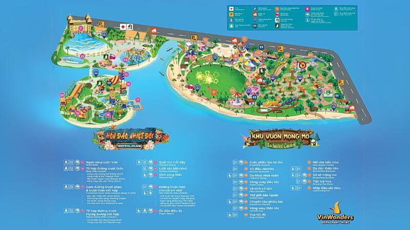 Bản đồ Vinwonders Grand Park (Ảnh: Sưu tầm)
