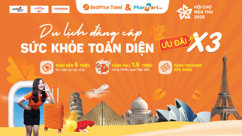 “Du lịch đẳng cấp – Sức khỏe toàn diện” cùng BestPrice Travel tại Hội chợ Mùa Thu 2025