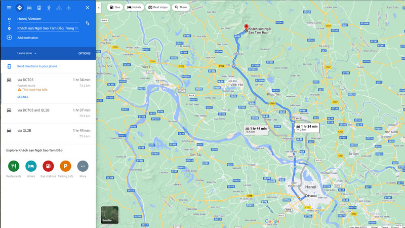 Đường đến khách sạn Ngôi Sao