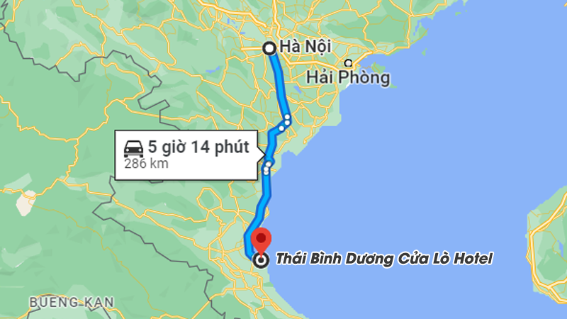 Đường Di Chuyển Tới Thái Bình Dương Cửa Lò Hotel