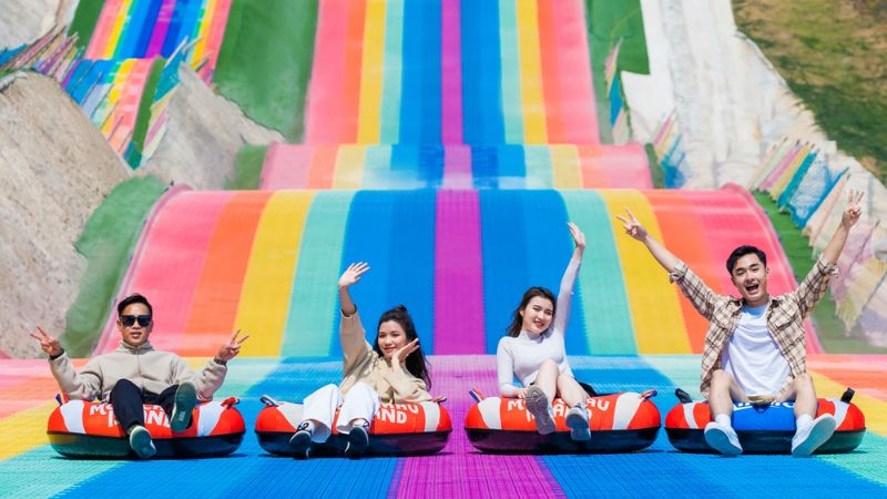 Đường trượt Airslide tại Mộc Châu Island