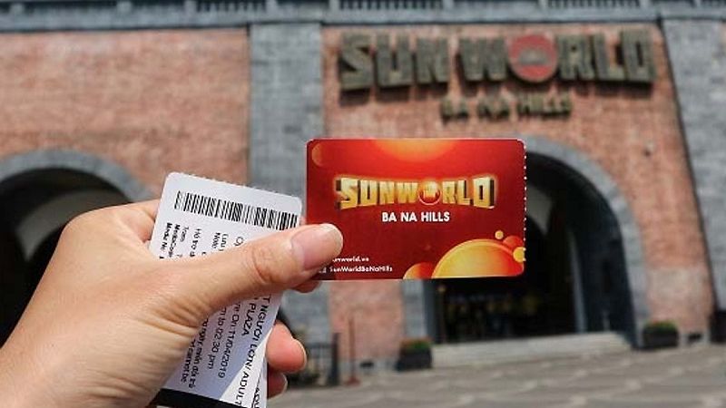 Hình ảnh mặt vé vui chơi Sun World Bà Nà Hills